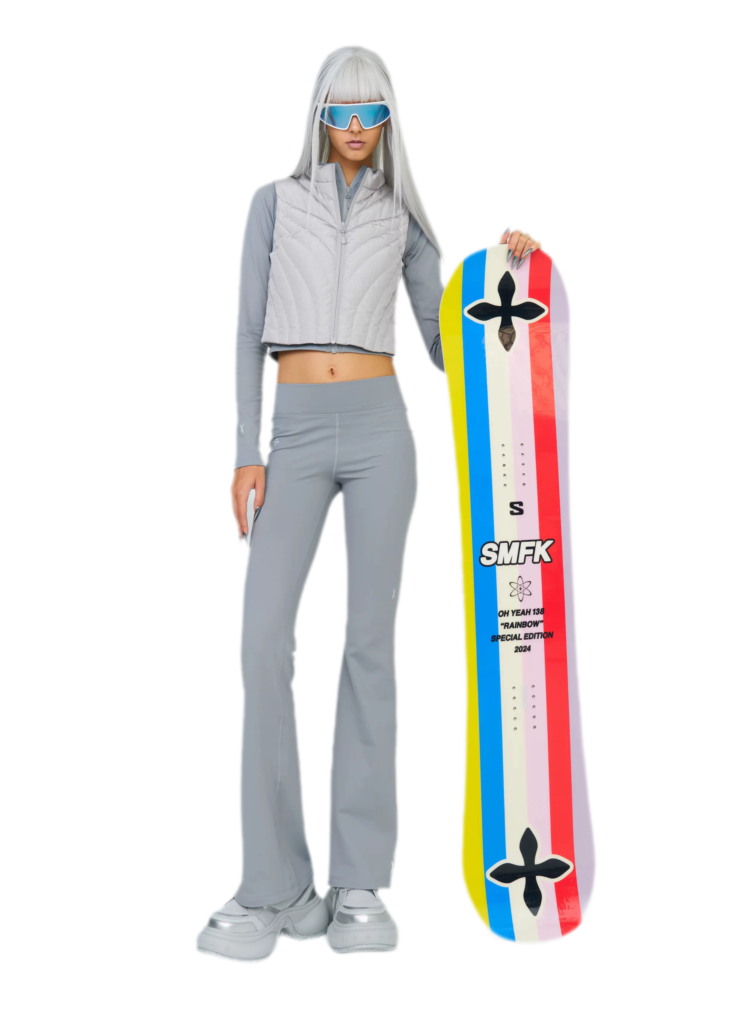 SMFK Abstract Grid Graphic Snowboard – DHL Express Shipping, Duties &amp; Taxes Included