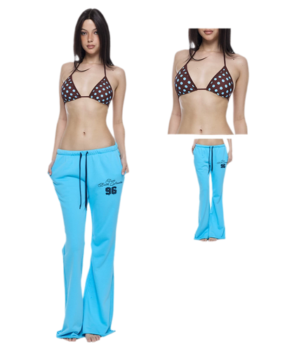Blue Flare Sport Pants