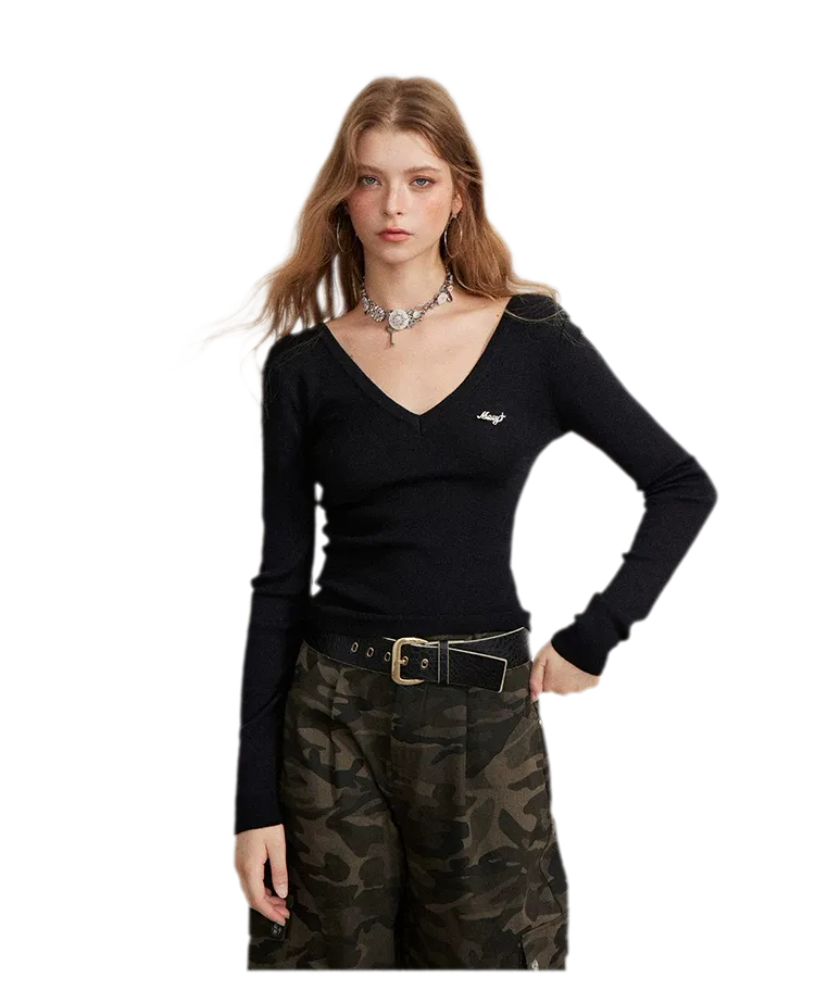 Stretch Two-Way Long-Sleeve Top