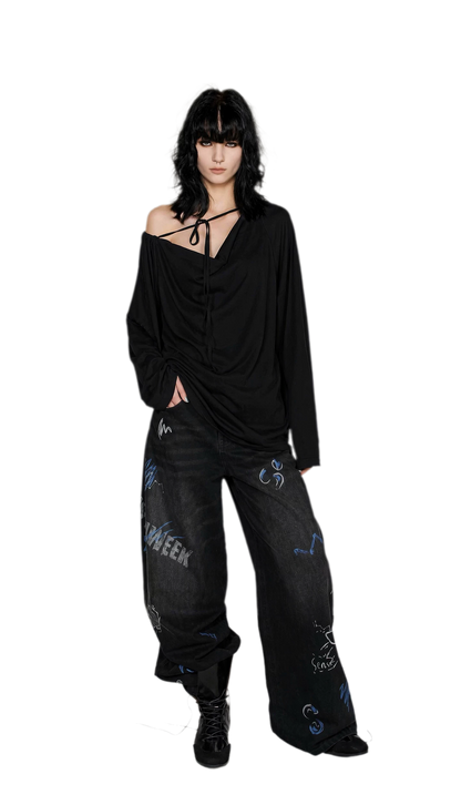 Draped Off-Shoulder Tee