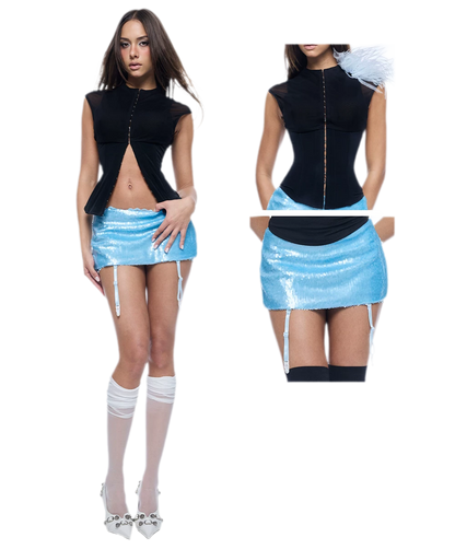 Structured Fishbone Corset Top