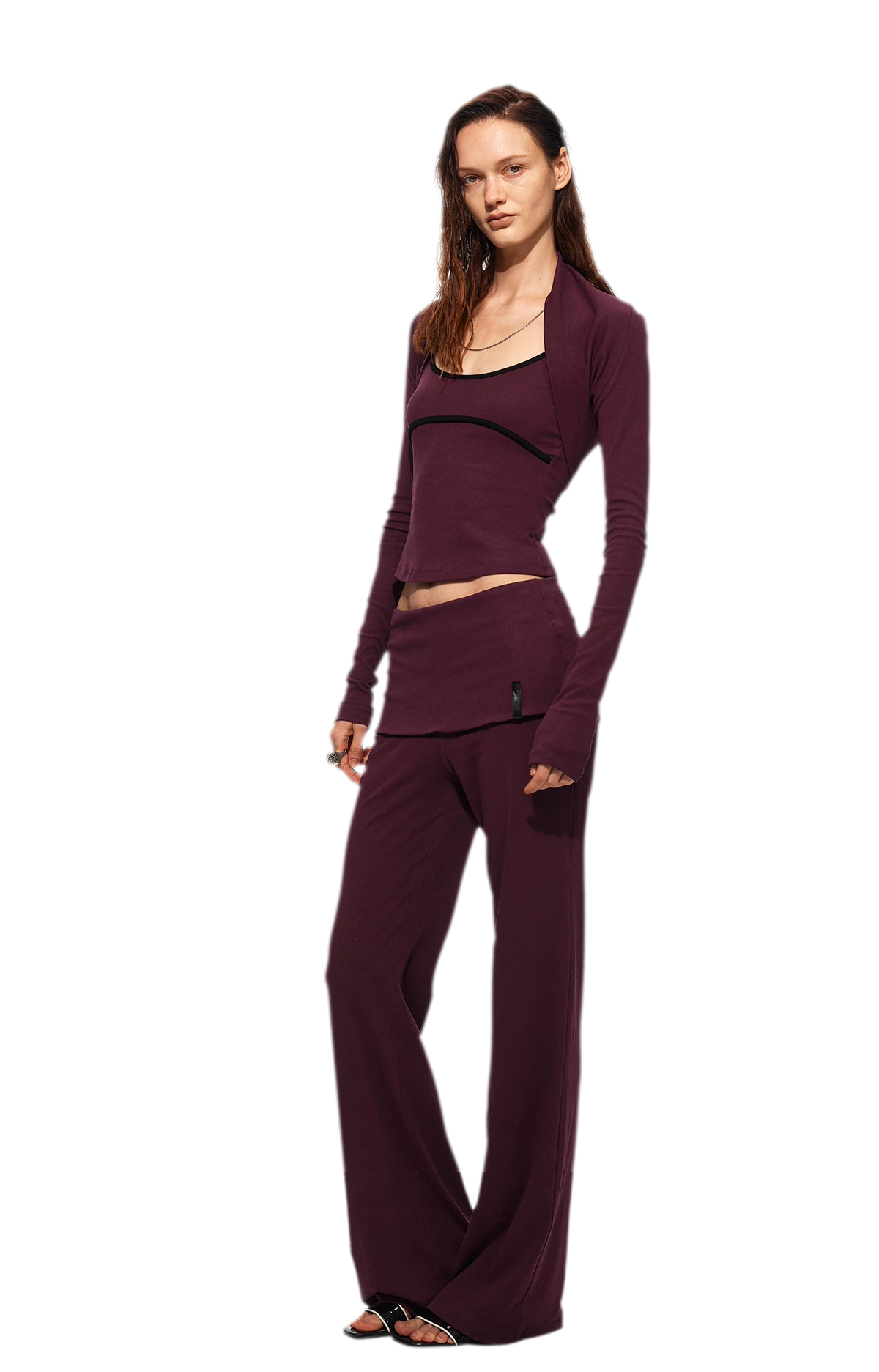 Contrast Cami Pants Set