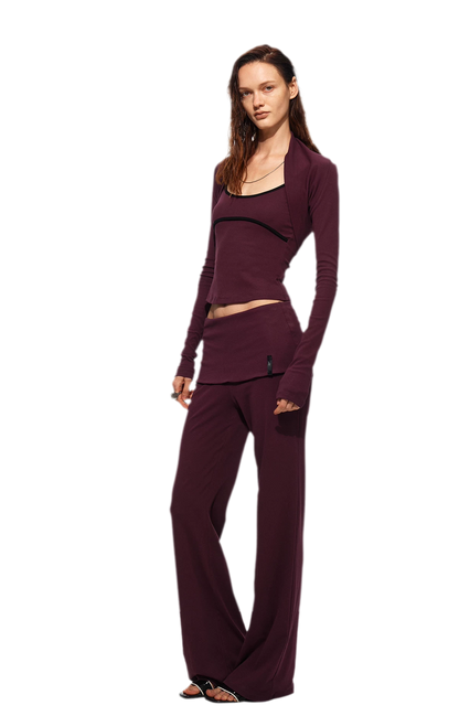 Contrast Cami Pants Set