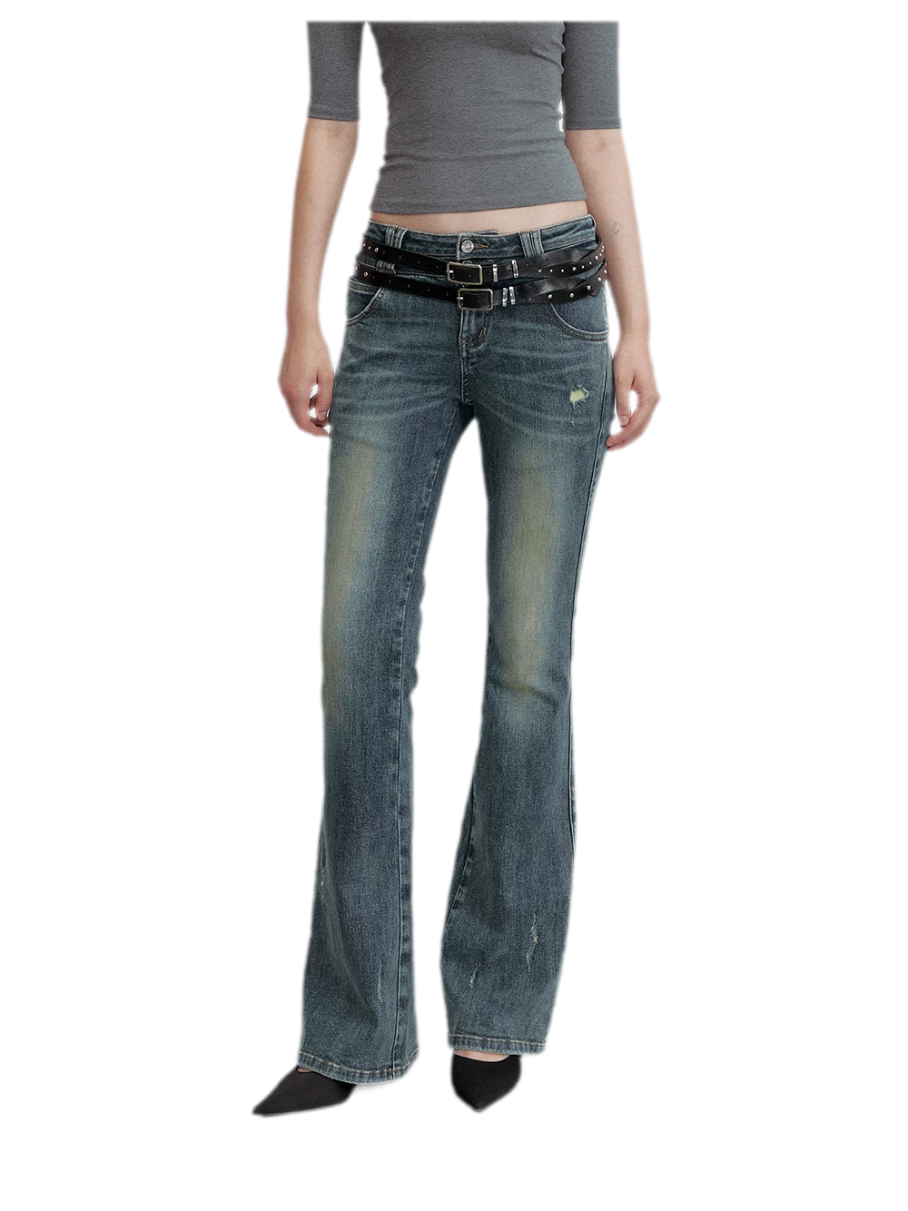 PU Double-Track Rivet Belt
