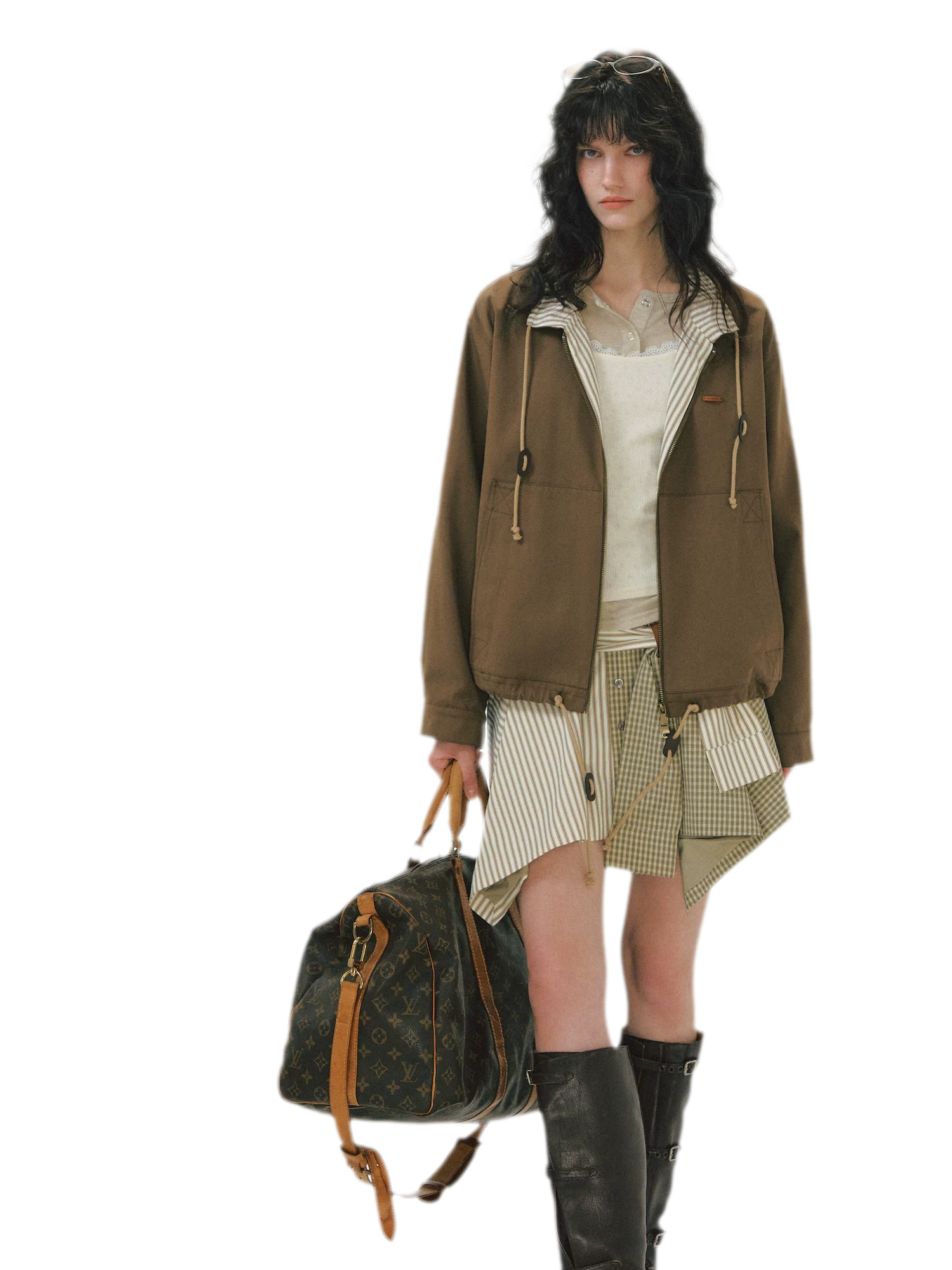 Striped Vintage Utility Jacket