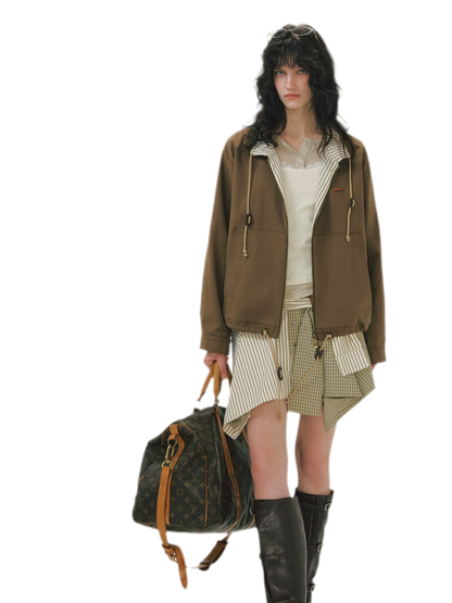 Striped Vintage Utility Jacket