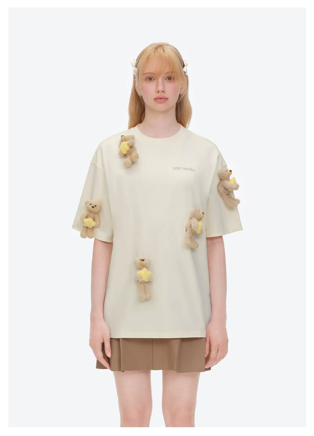 Bear Hug Star Print T-shirt