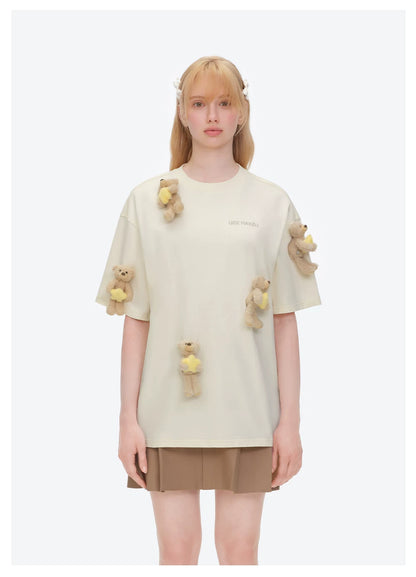 Bear Hug Star Print T-shirt