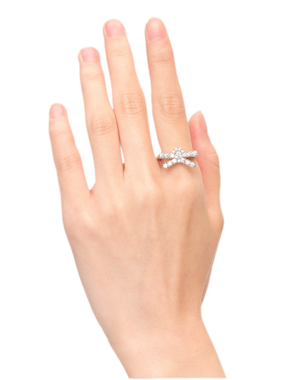Gemstone Butterfly Knot Ring