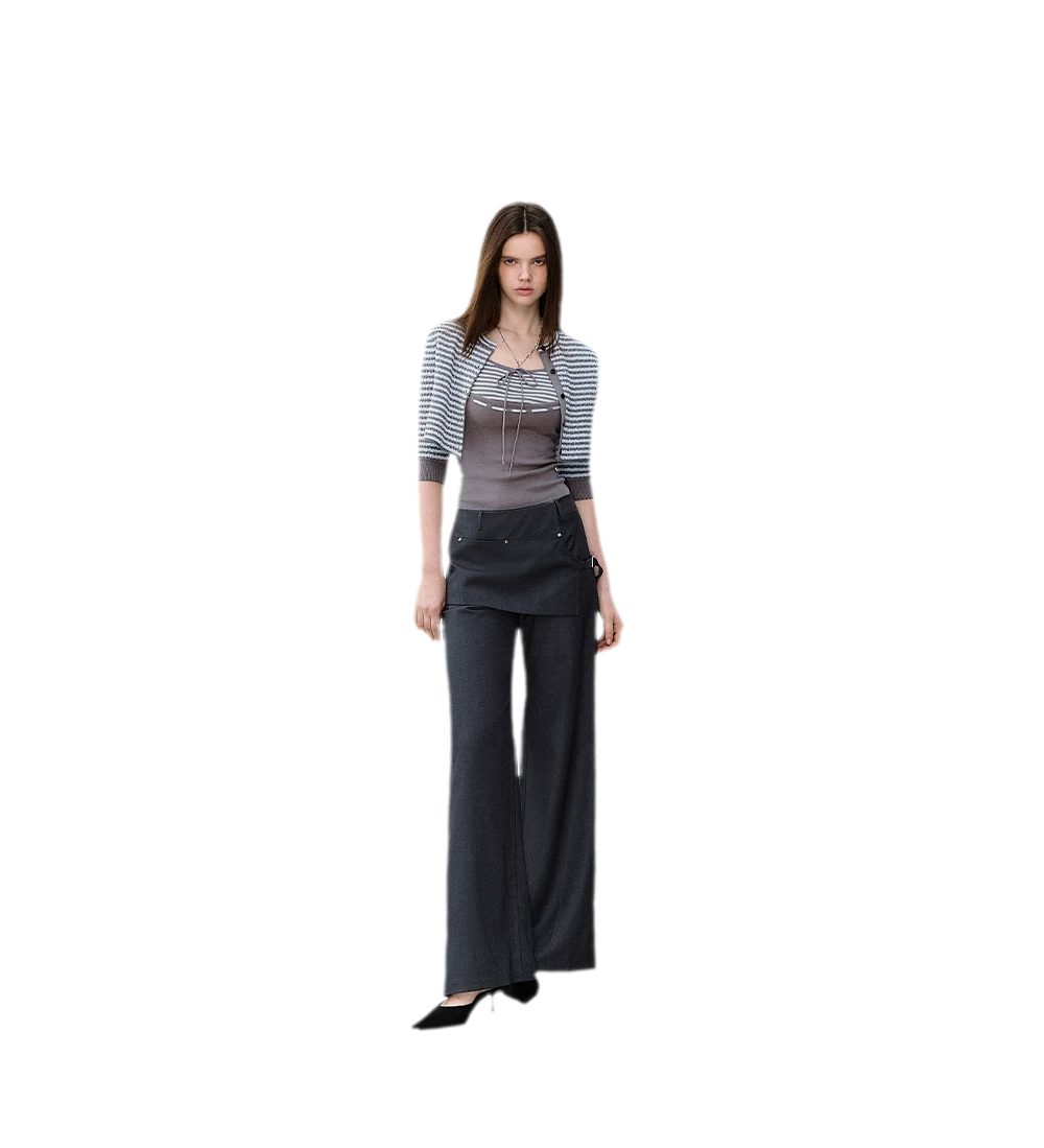 Textured Stripe Knit Set
