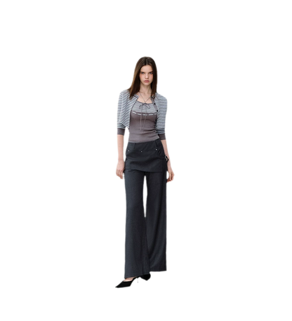 Textured Stripe Knit Set