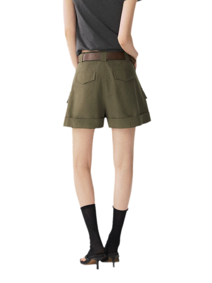 Multi Pocket Cuffed Shorts