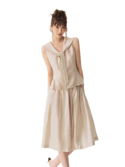 Sailor Collar Blouse Culottes