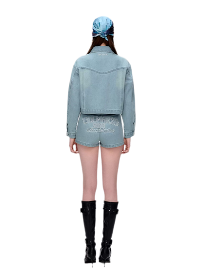 Bear Denim Zipped Shirt