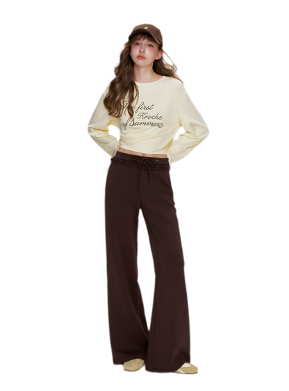 Soft Cotton Wide-Leg Trousers