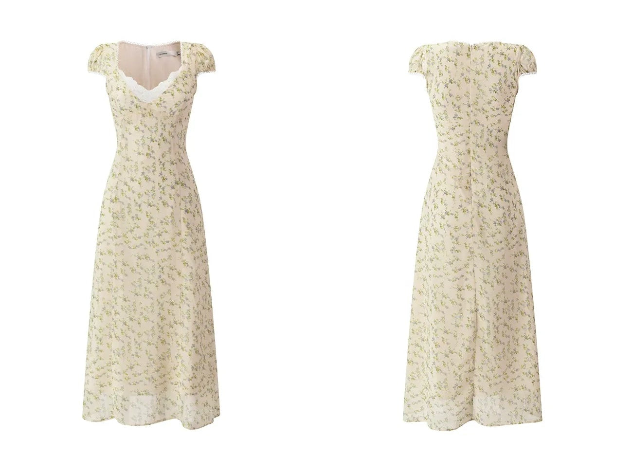 Lace V-Neck Long Dress