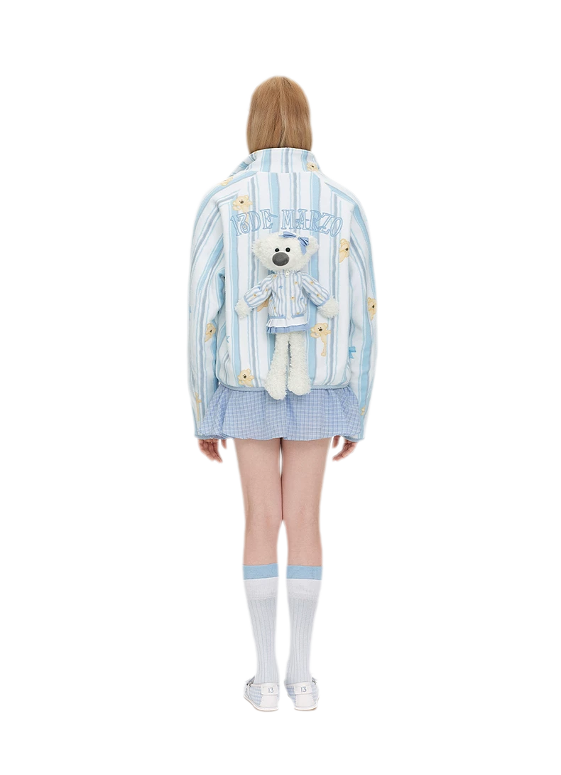 Printed Fleece Raglan Jacket