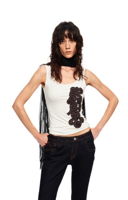 Lenzing Wool Embroidered Tank