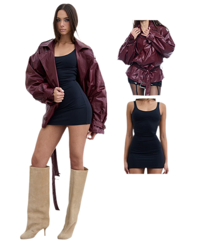 Backless Bodycon Dress Set