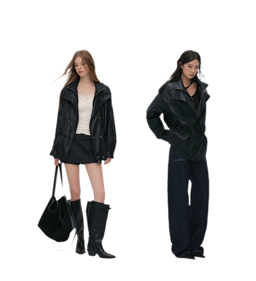 Detachable PU Down Puffer Jacket