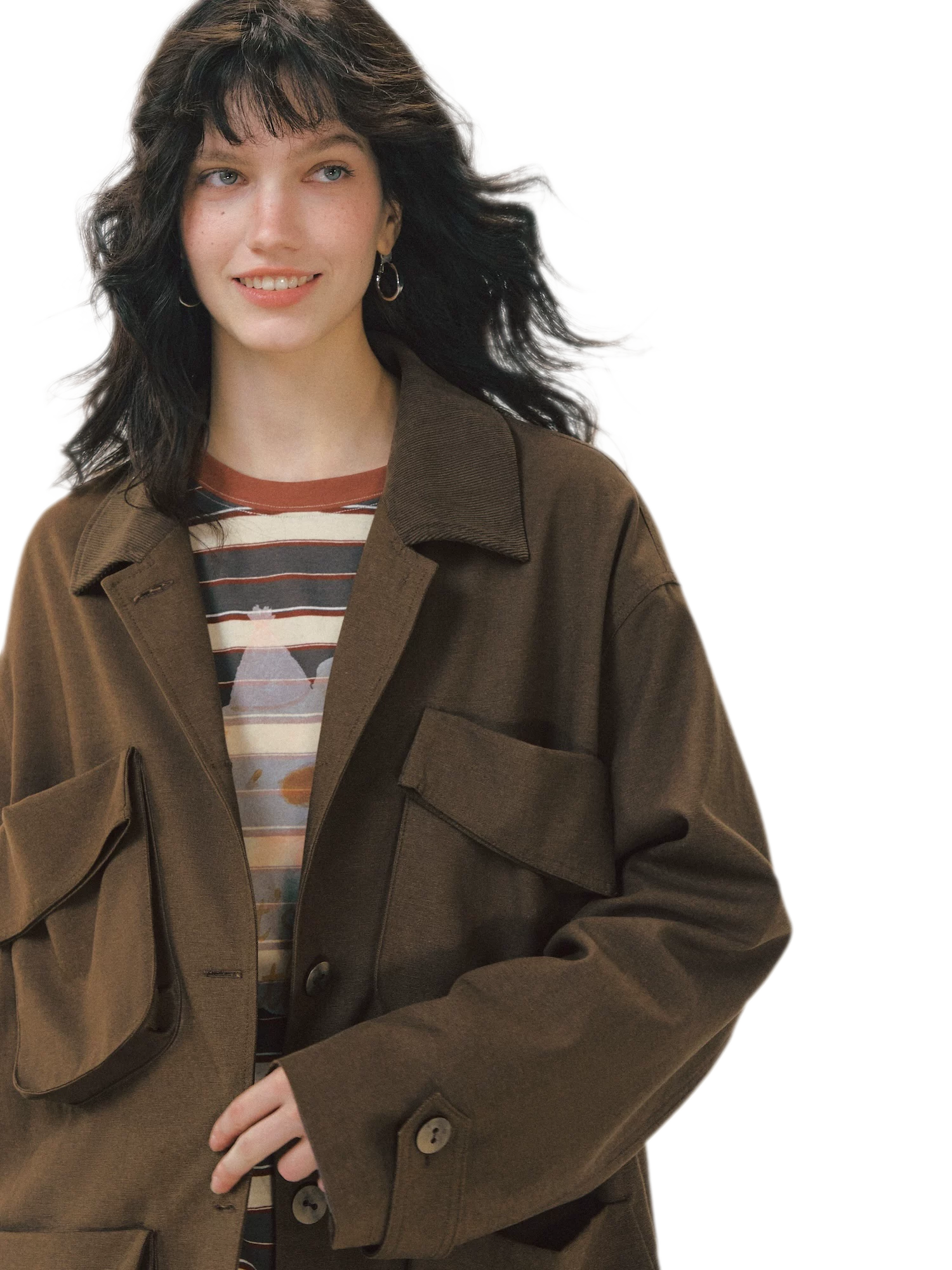 Lyocell Utility Oversized Jacket