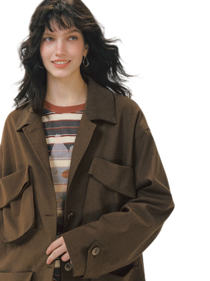 Lyocell Utility Oversized Jacket