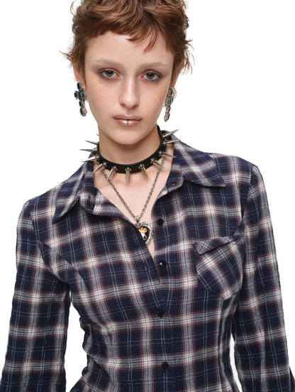 Plaid Tiered Skirt Set