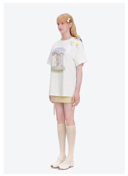 Carousel Print Loose T-shirt
