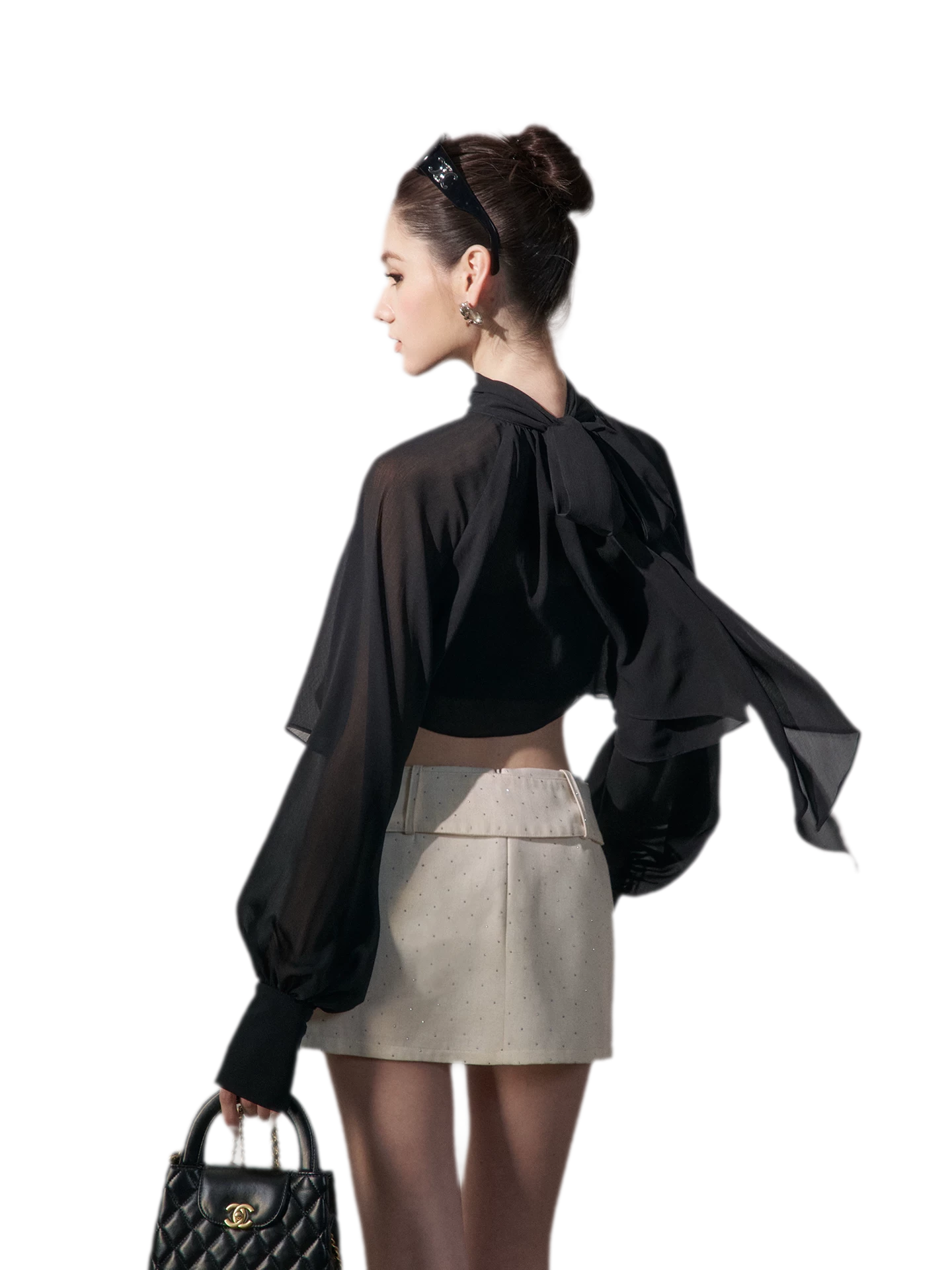 Rhinestone Low Rise Mini Skirt