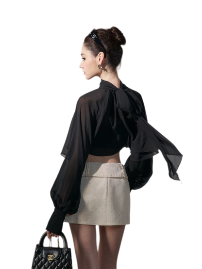 Rhinestone Low Rise Mini Skirt