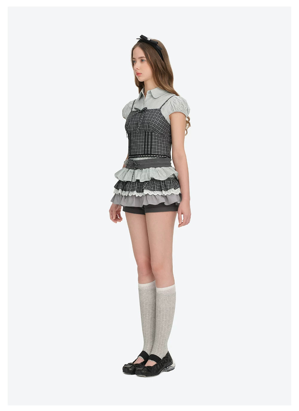 Patchwork Ruffle Shorts
