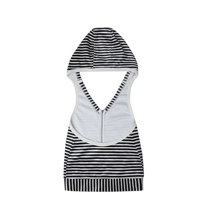 Striped Hooded Vest
