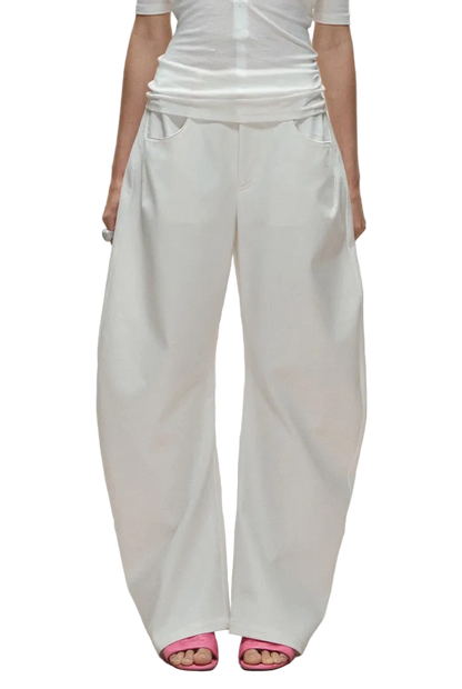 Relaxed Fit Sculpted Wide-Leg Pants