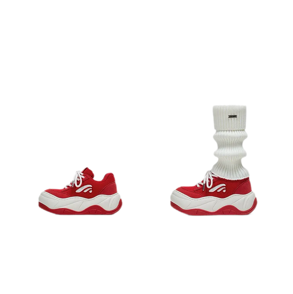 Red Platform Sneakers