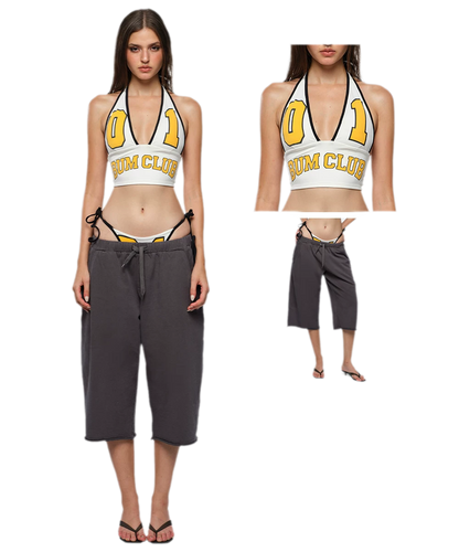Basketball Print Bikini Set