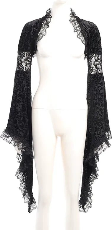 Vestido maxi gótico de terciopelo con cuello halter