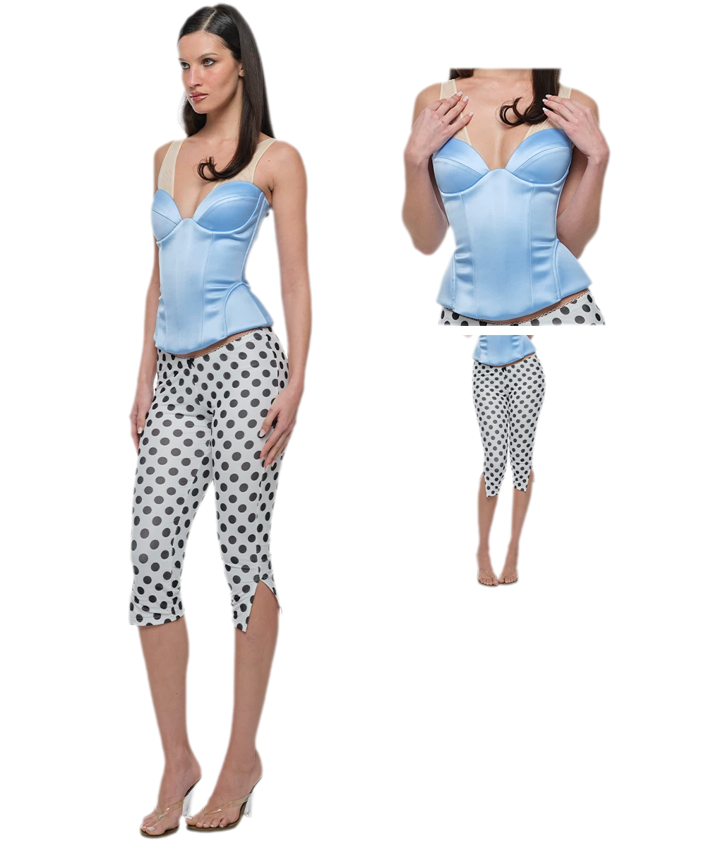Polka Dot Bustier Pants