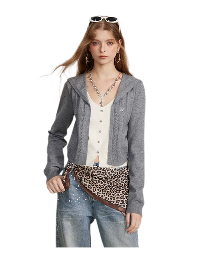 Textured Sailor Collar Sweater