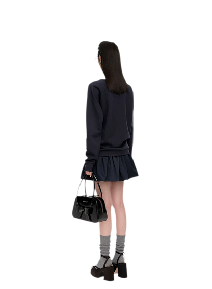 코튼 피터팬 칼라 스웨트셔츠
