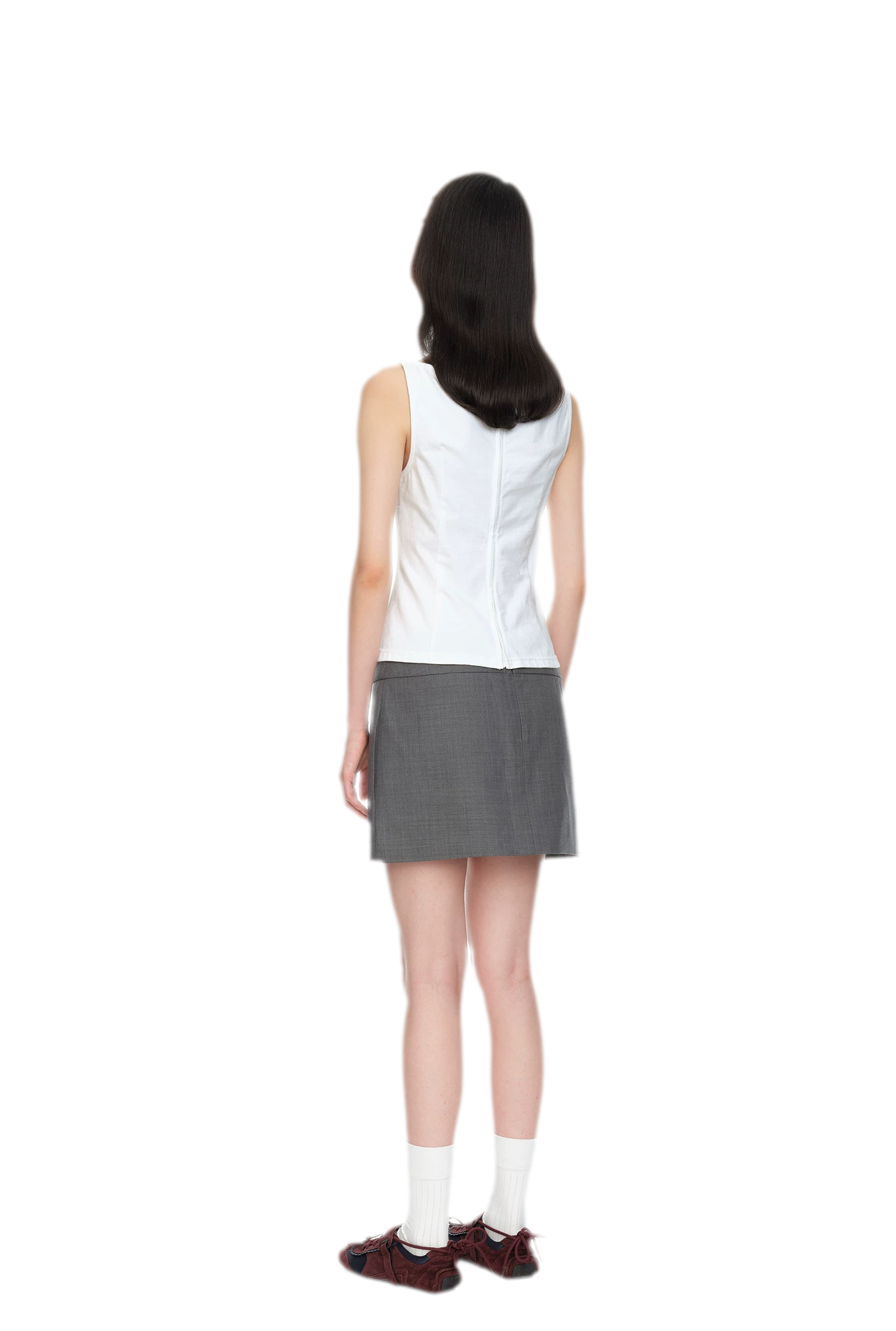 Ruffle Trim Fitted Top