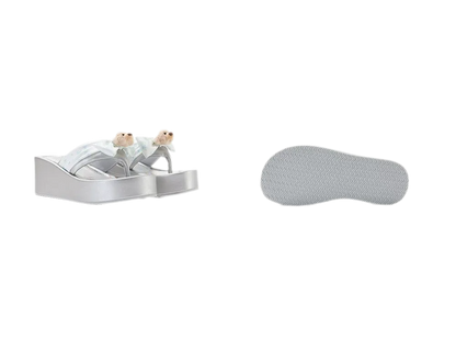 Floral Wedge Thong Sandals