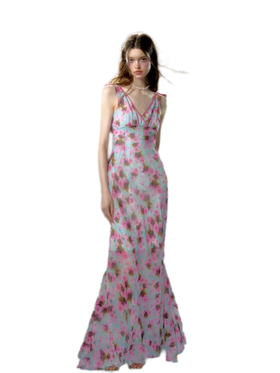 Floral Ruffle Maxi Dress