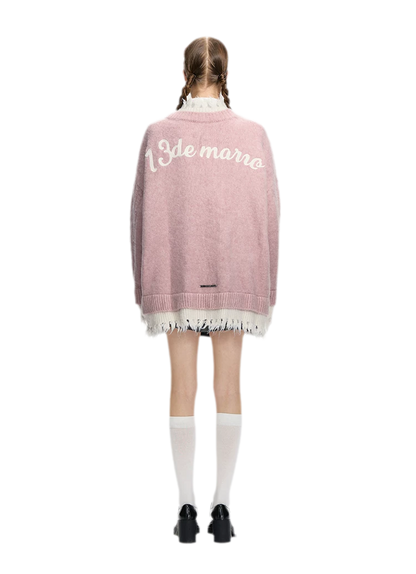 Áo cardigan gấu oversized lông xù
