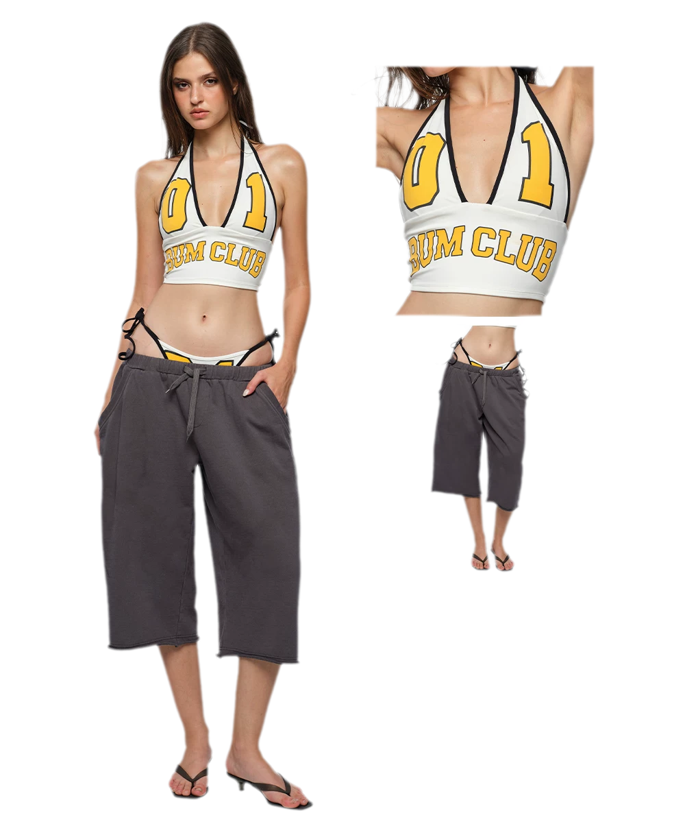 Wide-Leg Cropped Sweatpants