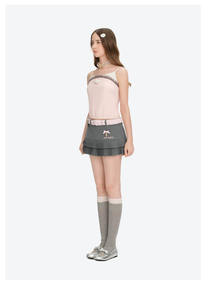 Two-Layer Tassel Camisole Vest