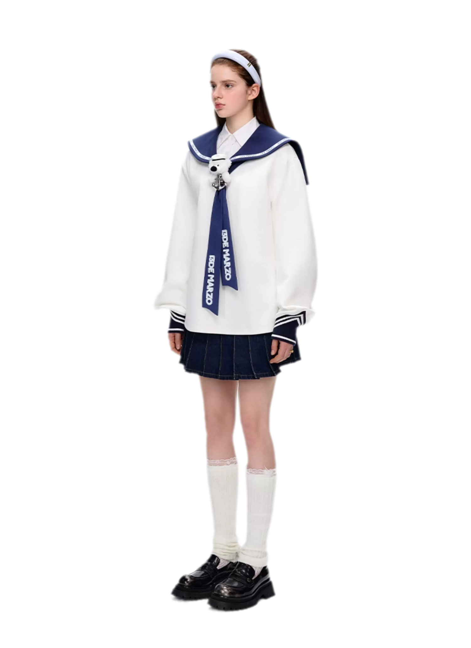 Sailor Collar Long Sleeve Top
