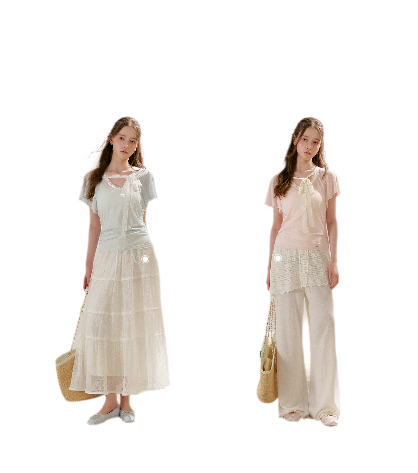Snowflake Tencel Linen Lace T-shirt