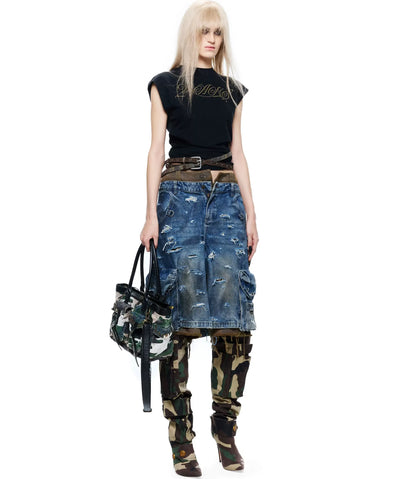Cutout Rhinestone Tee