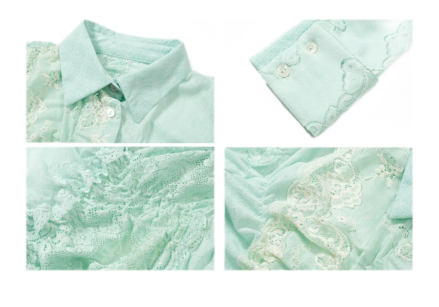 Lace Shirred Peplum Blouse