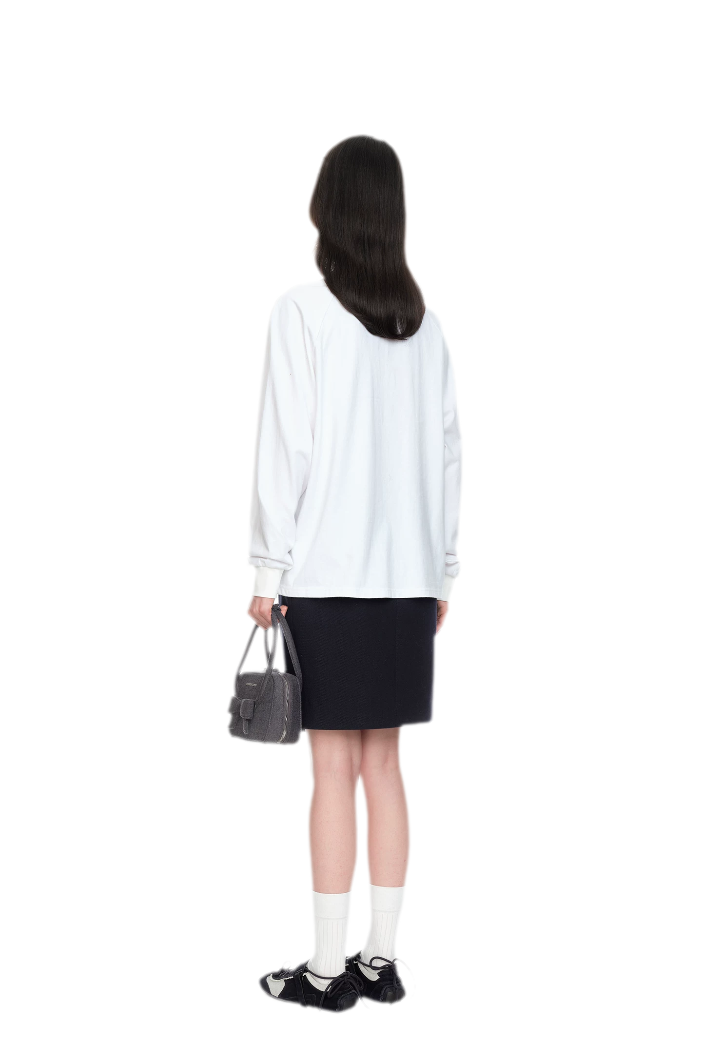 Ruffled Relaxed Cotton Long-Sleeve Tee